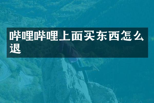 哔哩哔哩上面买东西怎么退