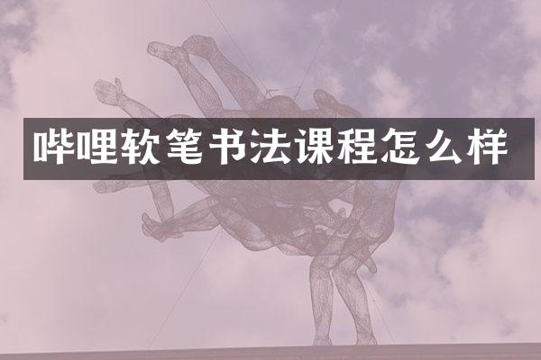 哔哩软笔书法课程怎么样