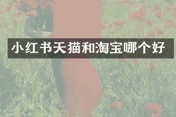 小红书天猫和淘宝哪个好
