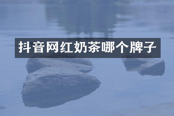 抖音网红奶茶哪个牌子