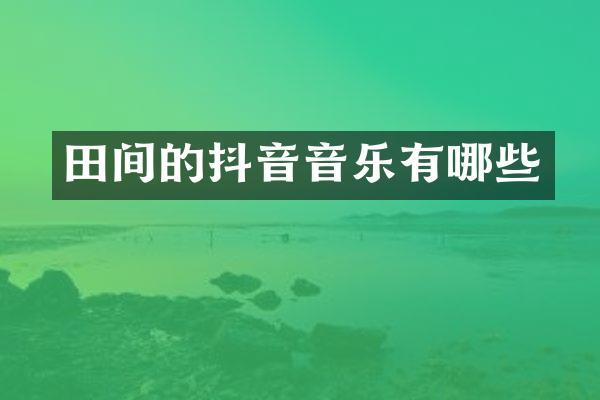 田间的抖音音乐有哪些
