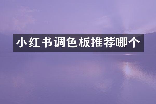 小红书调色板推荐哪个