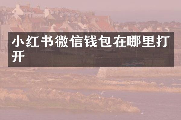 小红书微信钱包在哪里打开