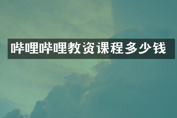 哔哩哔哩教资课程多少钱