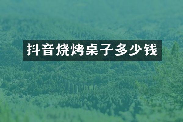 抖音烧烤桌子多少钱