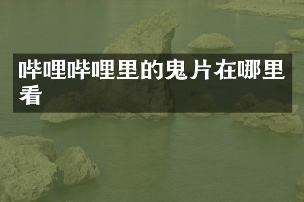哔哩哔哩里的鬼片在哪里看