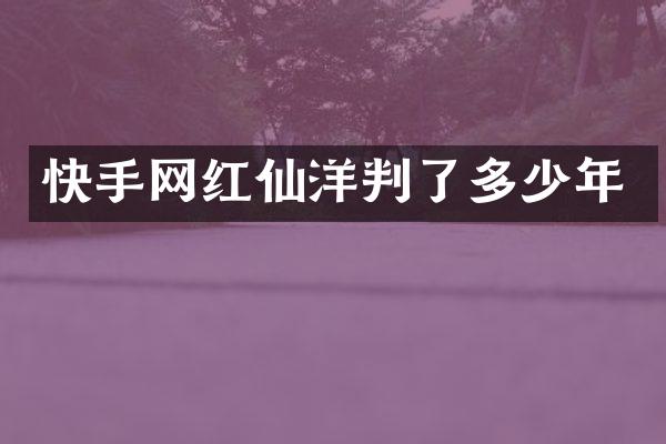 快手网红仙洋判了多少年