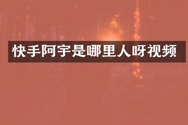 快手阿宇是哪里人呀视频