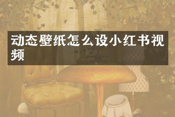 动态壁纸怎么设小红书视频