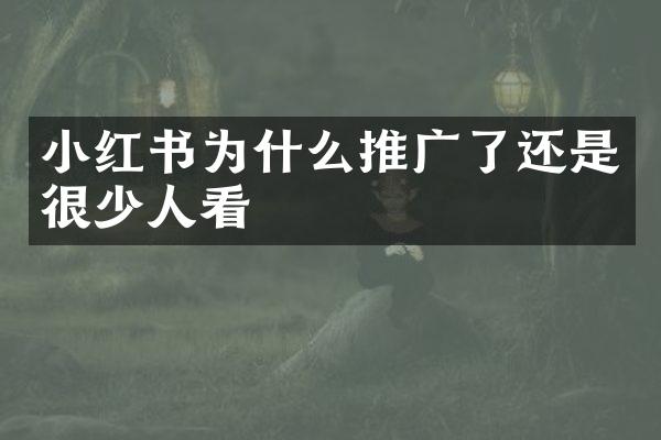 小红书为什么推广了还是很少人看
