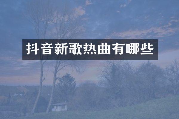 抖音新歌热曲有哪些