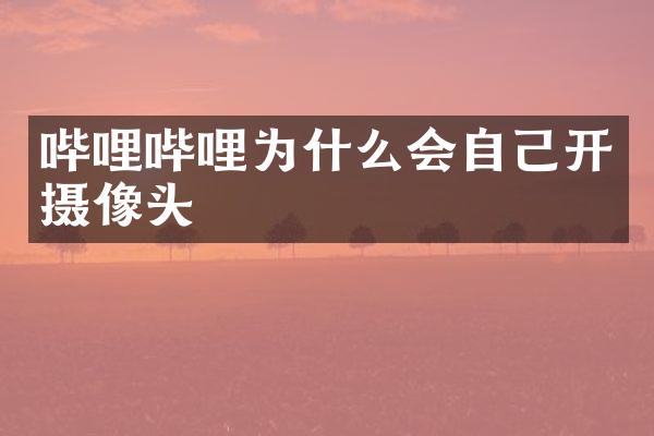 哔哩哔哩为什么会自己开摄像头