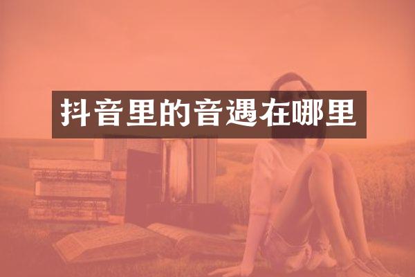 抖音里的音遇在哪里