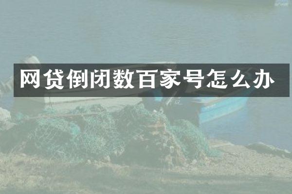 网贷倒闭数百家号怎么办