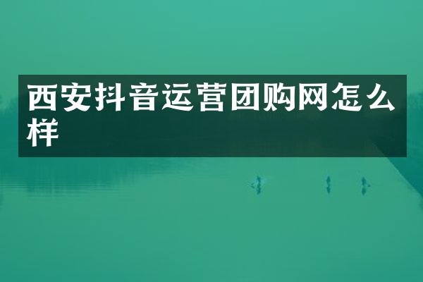 西安抖音运营团购网怎么样