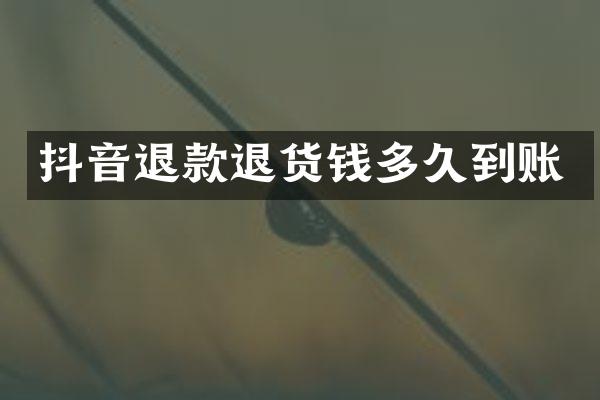 抖音退款退货钱多久到账