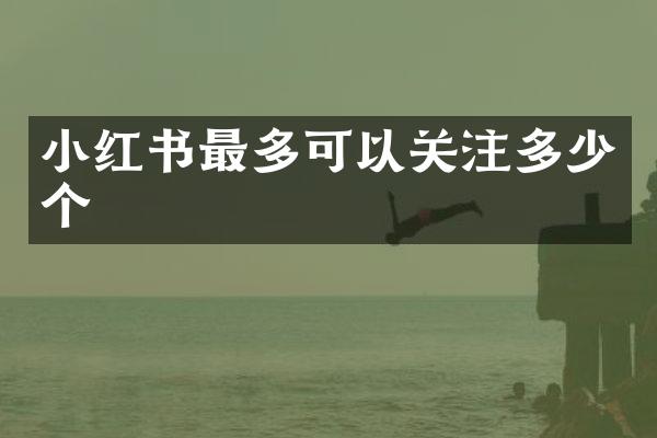 小红书最多可以关注多少个