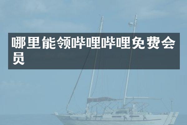 哪里能领哔哩哔哩免费会员