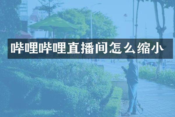 哔哩哔哩直播间怎么缩小