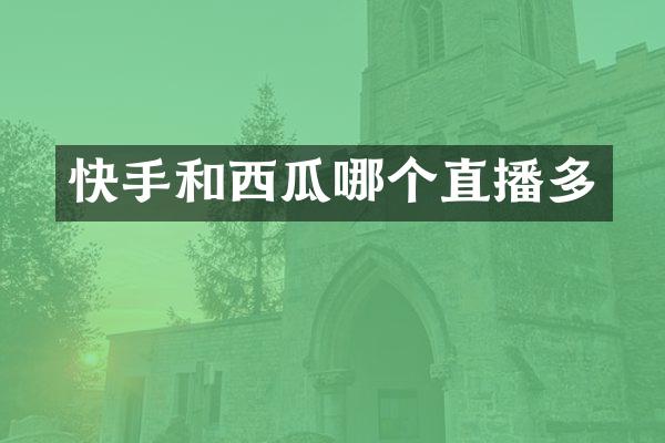 快手和西瓜哪个直播多