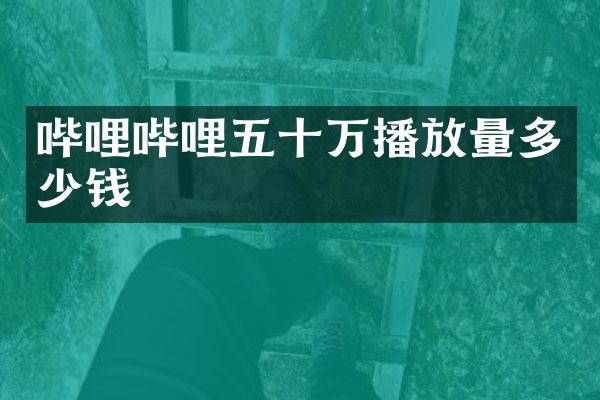 哔哩哔哩五十万播放量多少钱