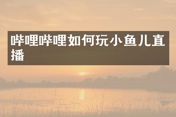 哔哩哔哩如何玩小鱼儿直播