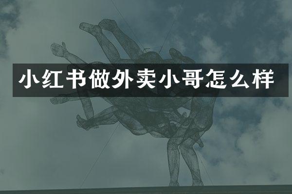 小红书做外卖小哥怎么样