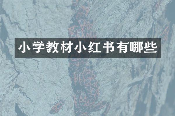 小学教材小红书有哪些