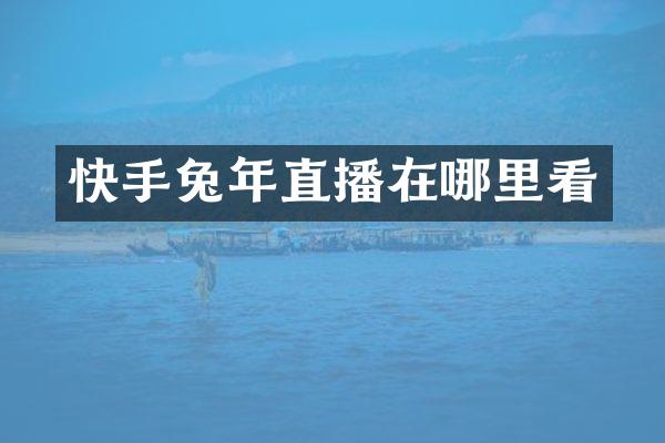 快手兔年直播在哪里看