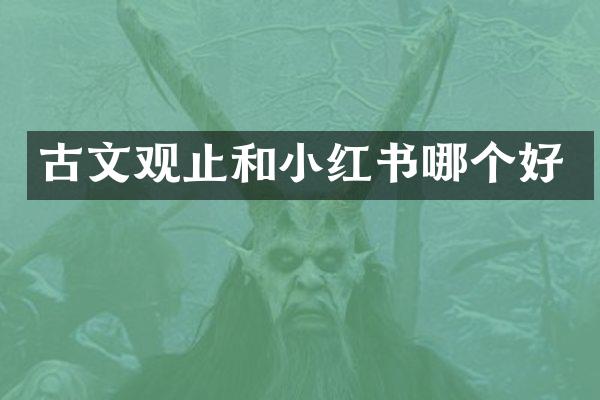 古文观止和小红书哪个好