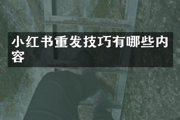 小红书重发技巧有哪些内容