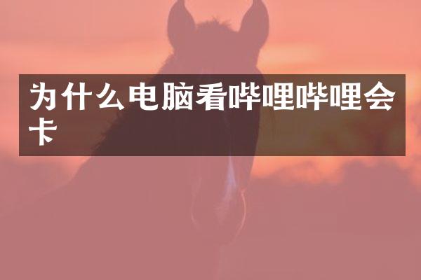 为什么电脑看哔哩哔哩会卡