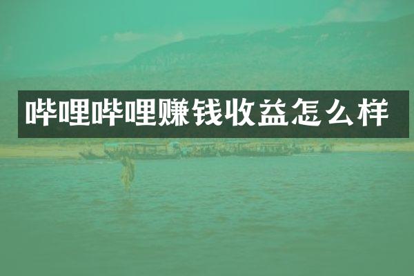 哔哩哔哩赚钱收益怎么样