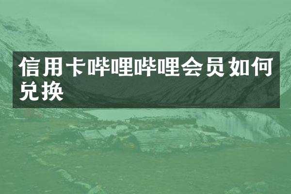 信用卡哔哩哔哩会员如何兑换