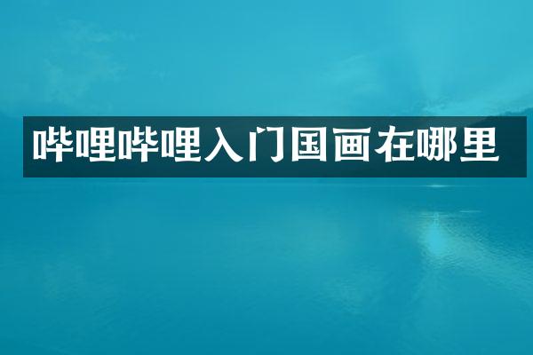 哔哩哔哩入门国画在哪里