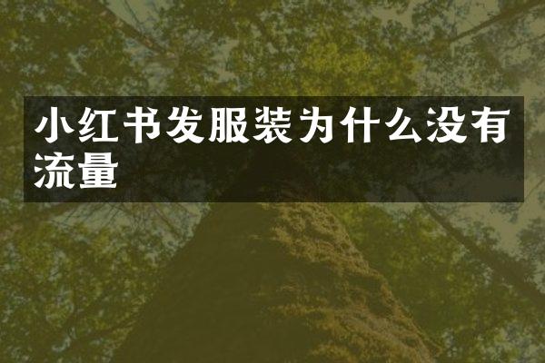 小红书发服装为什么没有流量