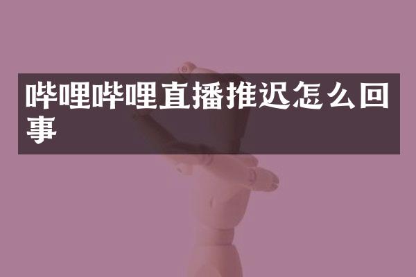 哔哩哔哩直播推迟怎么回事