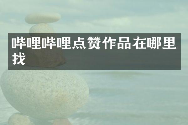 哔哩哔哩点赞作品在哪里找