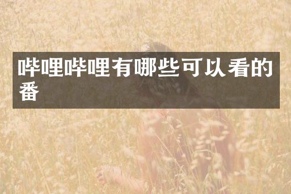 哔哩哔哩有哪些可以看的番