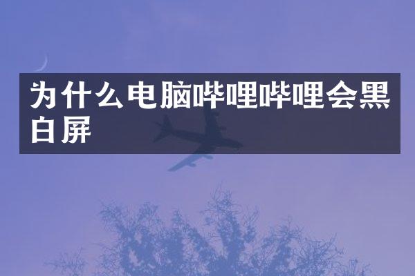 为什么电脑哔哩哔哩会黑白屏
