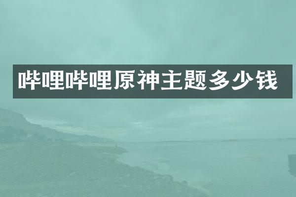 哔哩哔哩原神主题多少钱