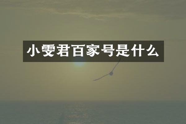 君百家号是什么