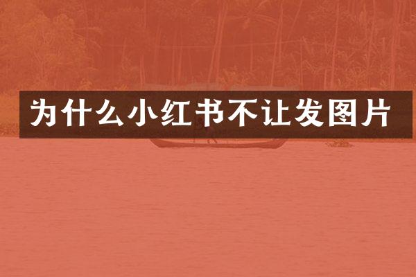 为什么小红书不让发图片
