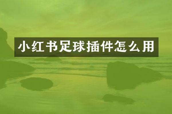 小红书足球插件怎么用