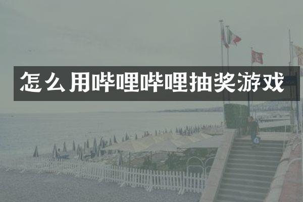 怎么用哔哩哔哩抽奖游戏