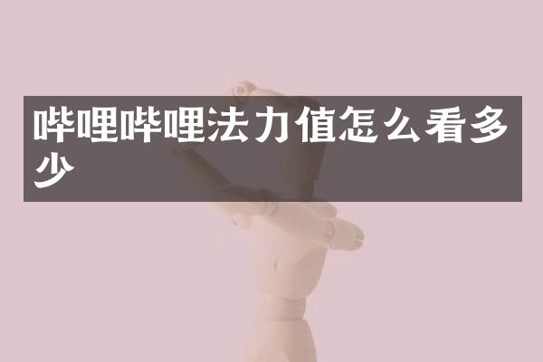 哔哩哔哩法力值怎么看多少