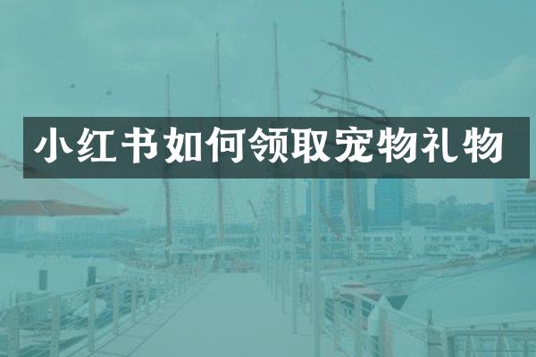 小红书如何领取宠物礼物