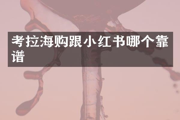 考拉海购跟小红书哪个靠谱