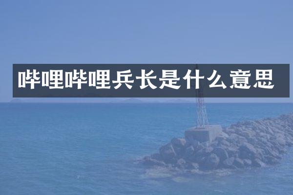 哔哩哔哩兵长是什么意思
