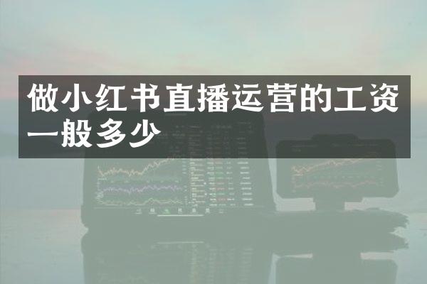 做小红书直播运营的工资一般多少